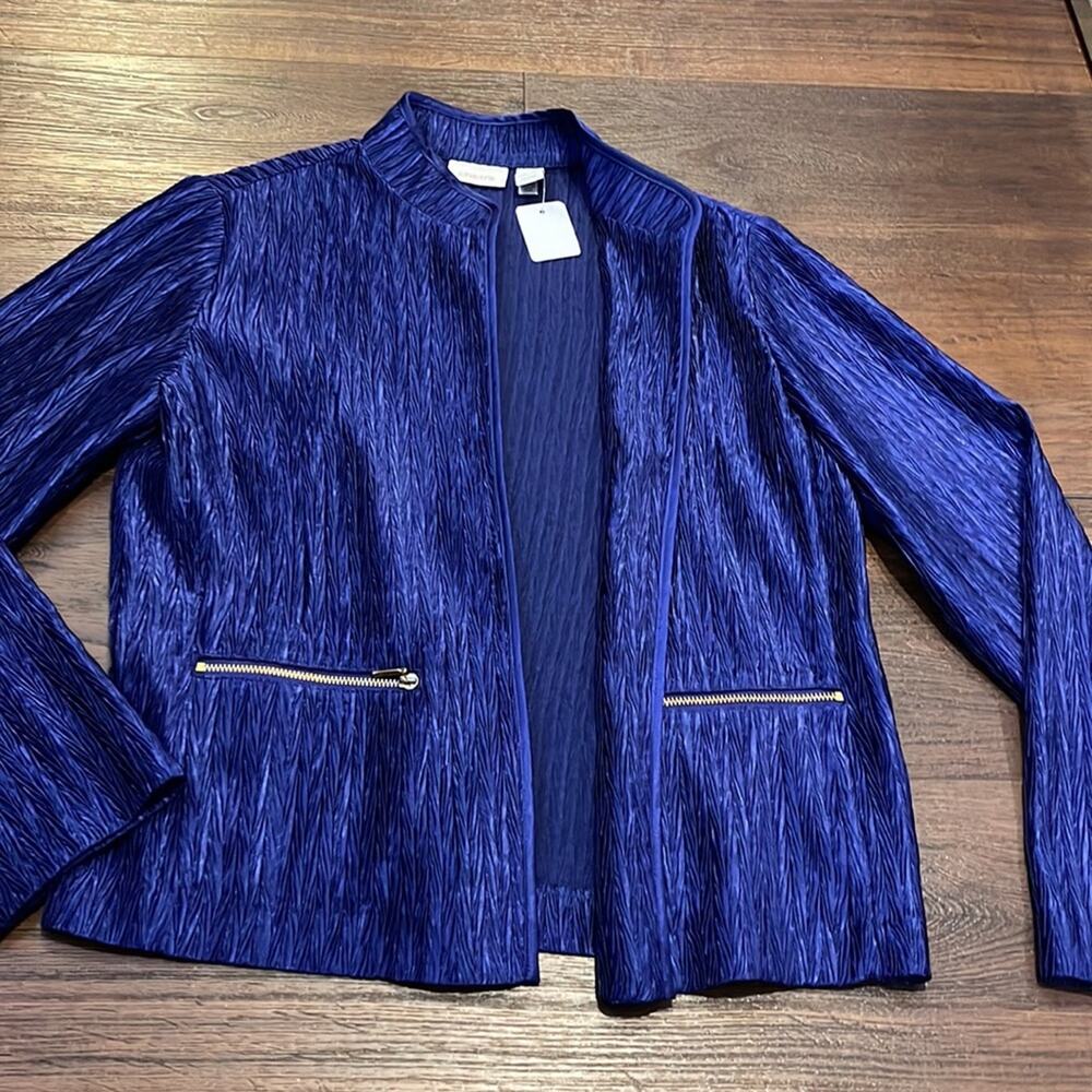 Chico’s Nwot Metallic Jacket Without Button/ Zipp… - image 5